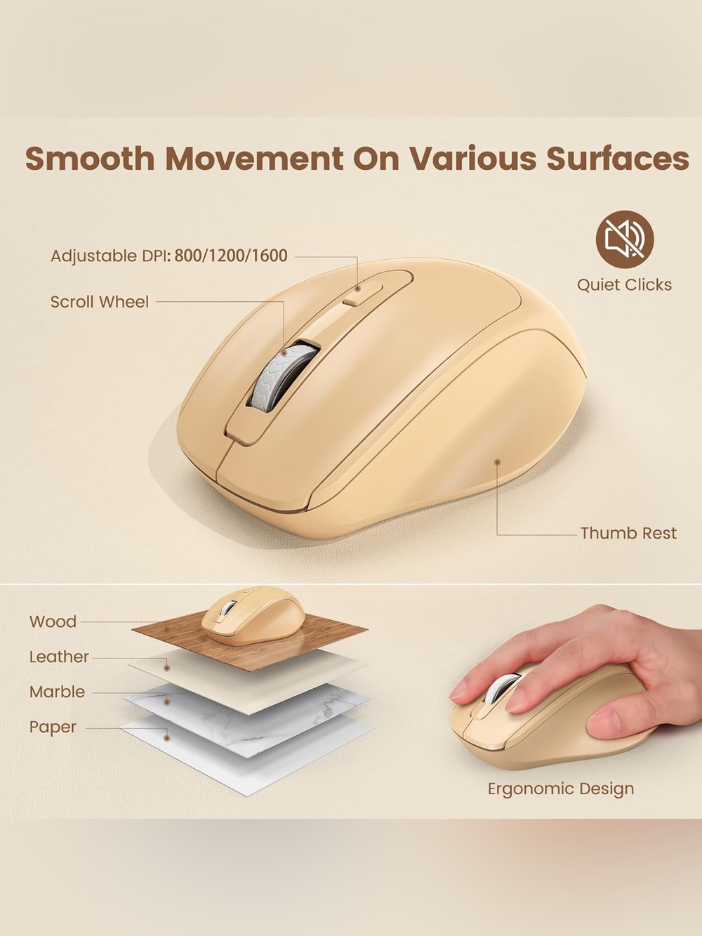 Retro Wireless Keyboard & Mouse Combo - Picture 6 of 8